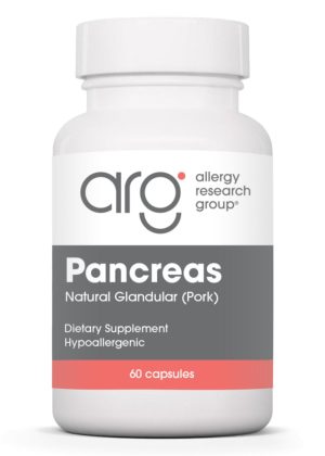 Allergy Research Group Pancreas Natural Glandular Pork -- pancreatic support, digestive health.