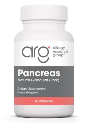 Allergy Research Group Pancreas Natural Glandular Pork -- pancreatic support, digestive health.