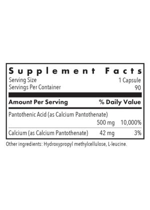 Allergy Research Group Pantothenic Acid -- vitamin B5, energy metabolism. - Back