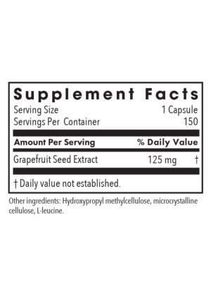 Allergy Research Group ParaMicrocidin 125mg -- grapefruit seed extract, immune support. - Back