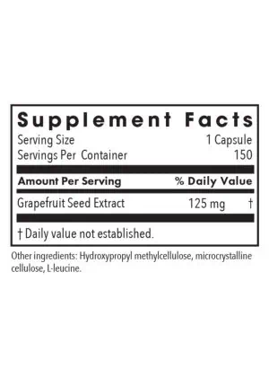 Allergy Research Group ParaMicrocidin 125mg -- grapefruit seed extract, immune support. - Back