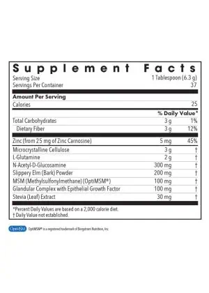 Allergy Research Group Perm A Vite Powder -- gastrointestinal support, dietary supplement. - Back