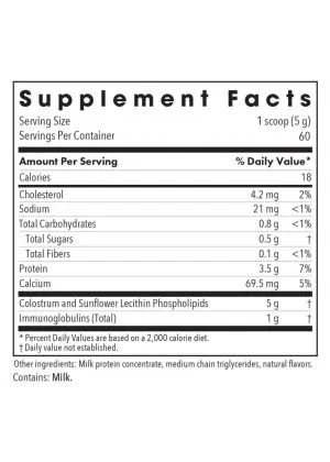 Allergy Research Group Phospholipid Colostrum -- colostrum supplement, immune support. - Back