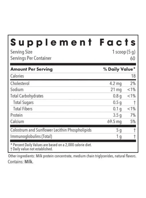Allergy Research Group Phospholipid Colostrum -- colostrum supplement, immune support. - Back