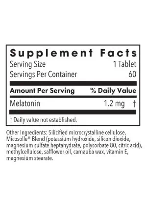 Allergy Research Group Slow Motion Melatonin -- melatonin, sleep support. - Back