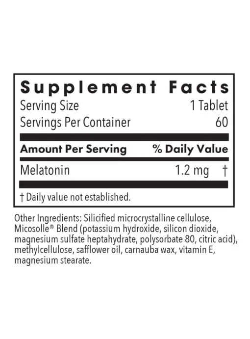 Allergy Research Group Slow Motion Melatonin -- melatonin, sleep support. - Back