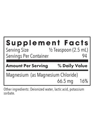 Allergy Research Group Solution of Magnesium -- magnesium supplement, absorbable magnesium. - Back
