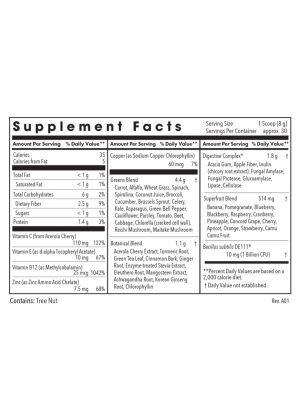 Allergy Research Group Super Greens -- super greens, dietary supplement. - Back