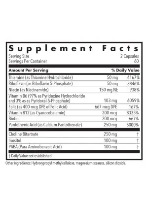 Allergy Research Group Super Vitamin B Complex -- vitamin B complex, dietary supplement - Back