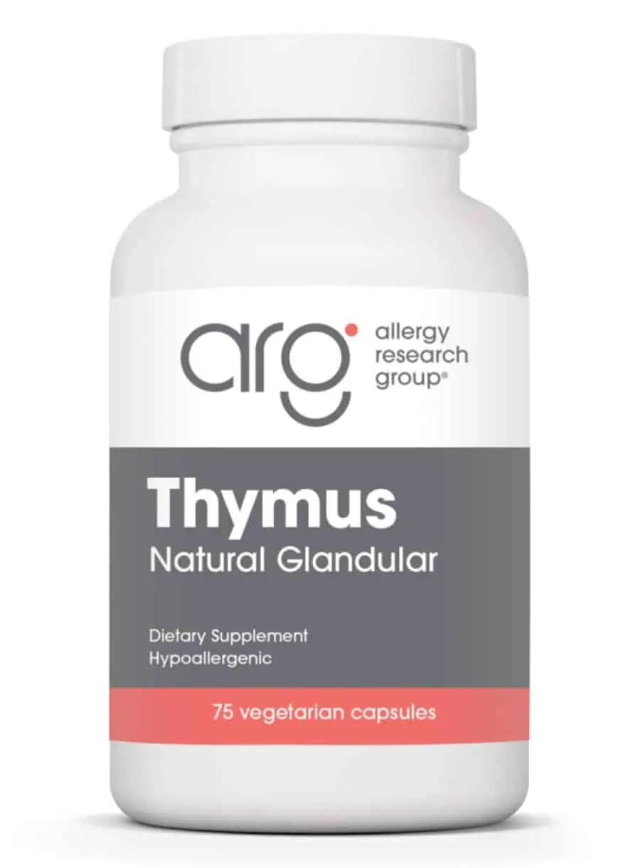 Allergy Research Group Thymus Natural Glandular -- immune support, T cell maturation.