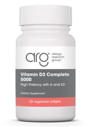 Allergy Research Group Vitamin D3 Complete 5000 High Potency with A and K2 -- vitamin D, vitamin A