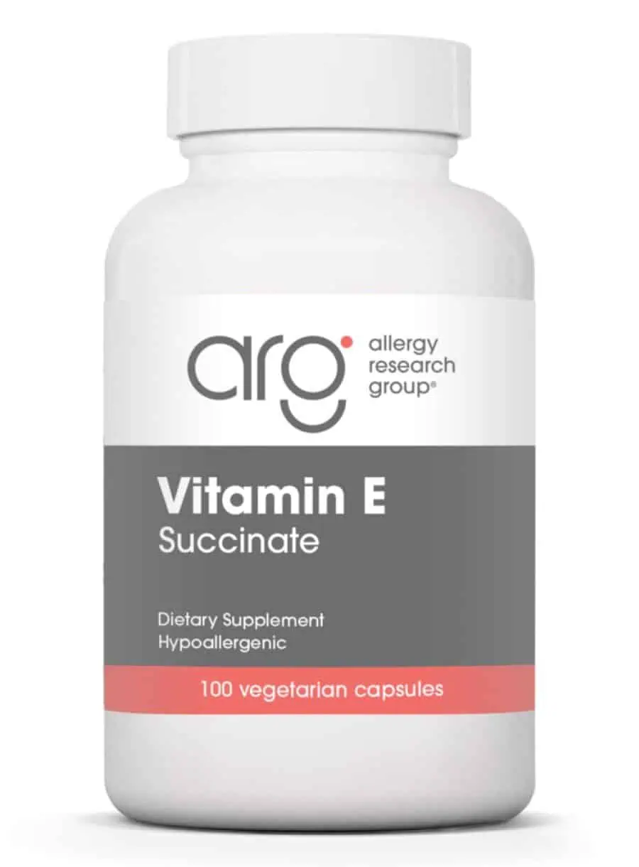Allergy Research Group Vitamin E (succinate) -- vitamin E supplement, dietary supplement.