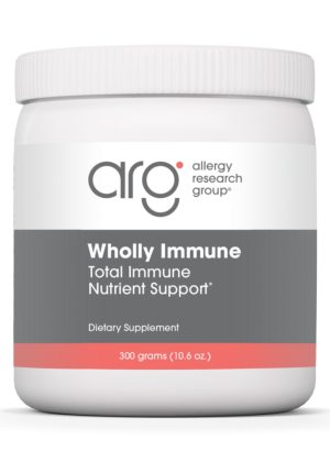 Allergy Research Group Wholly Immune -- immune support, dietary supplement.