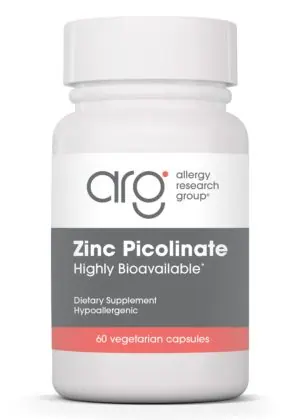 Allergy Research Group Zinc Picolinate -- zinc supplement, immune support.