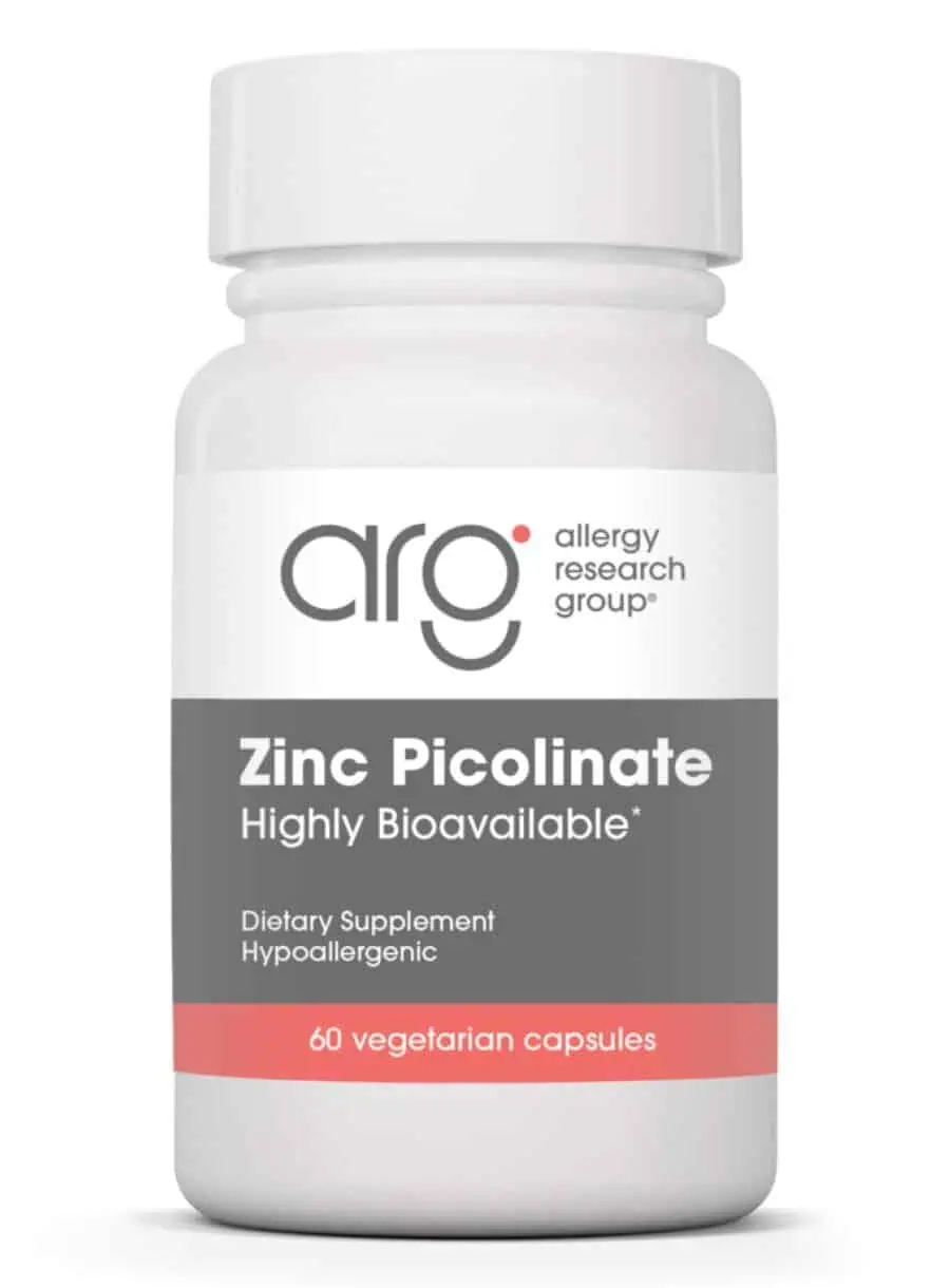 Allergy Research Group Zinc Picolinate -- zinc supplement, immune support.