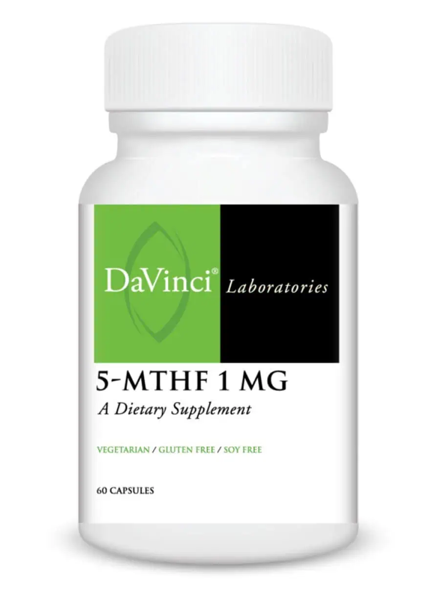 DaVinci Labs 5-MTHF 1mg -- folate supplement, bioavailable folate.