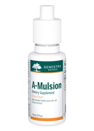 Seroyal/Genestra A-Mulsion Liquid -- emulsified vitamin A, vegan-friendly.
