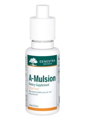 Seroyal/Genestra A-Mulsion Liquid -- emulsified vitamin A, vegan-friendly.