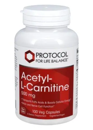 Protocol For Life Acetyl-L-Carnitine 500mg -- Acetyl-L-Carnitine, Brain Health.