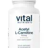 Vital Nutrients Acetyl L-Carnitine 500mg -- cognitive support, memory enhancement.