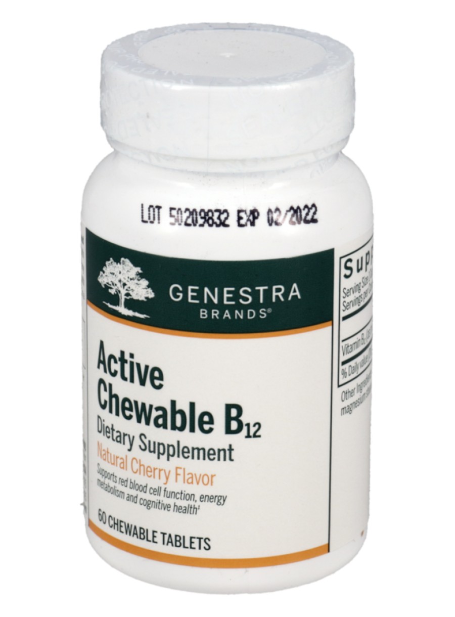 Seroyal/Genestra Active Chewable B12/Methylcobalamin -- vitamin B12, chewable tablet.