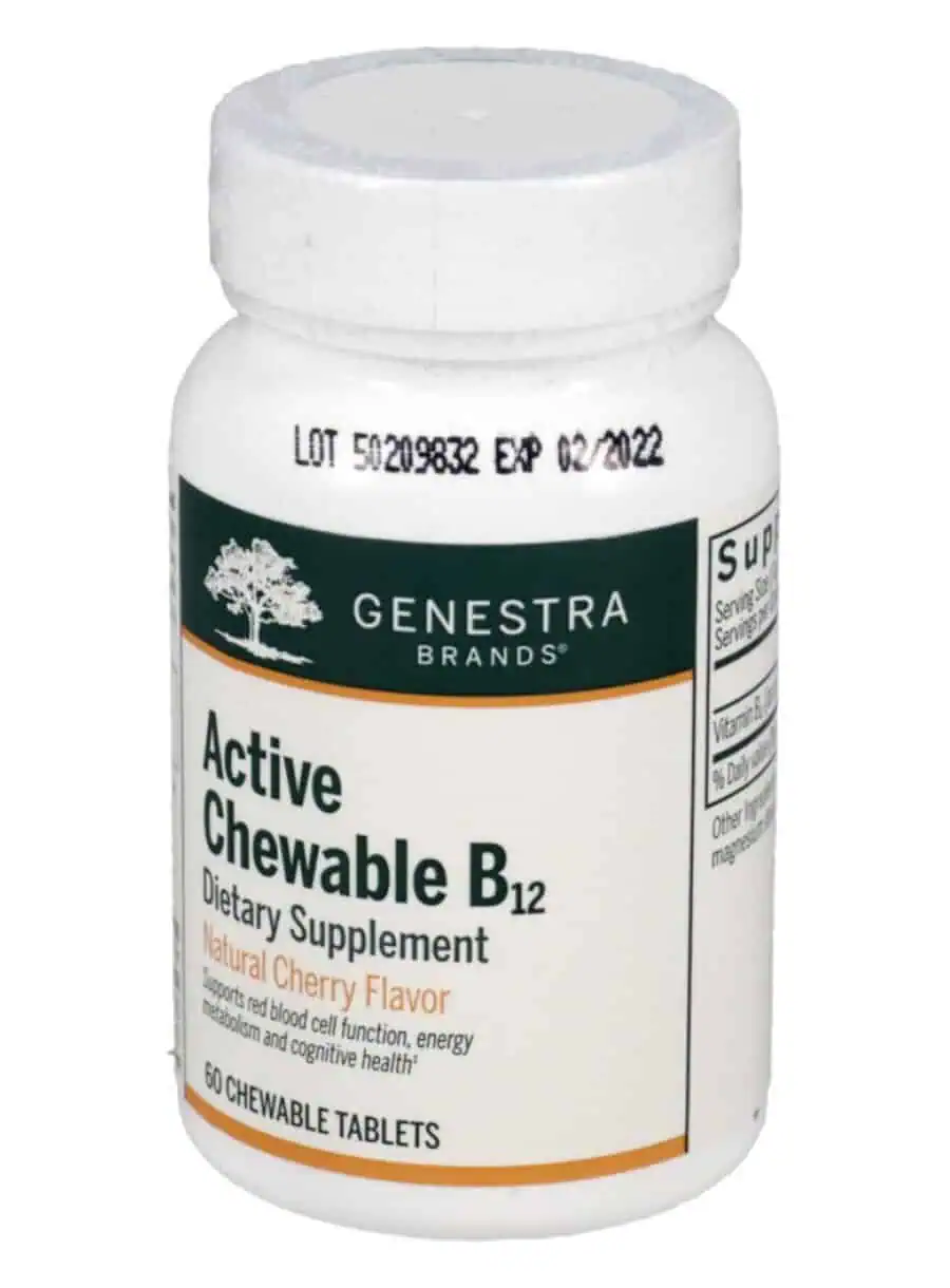 Seroyal/Genestra Active Chewable B12/Methylcobalamin -- vitamin B12, chewable tablet.