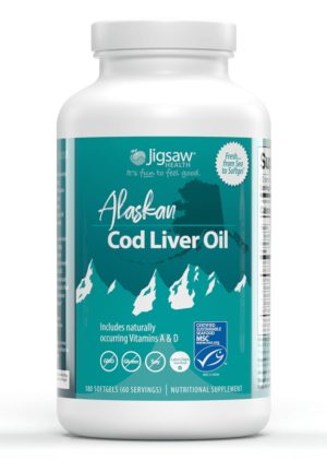 Jigsaw Health Alaskan Cod Liver Oil -- omega-3 fatty acids, vitamins A and D.