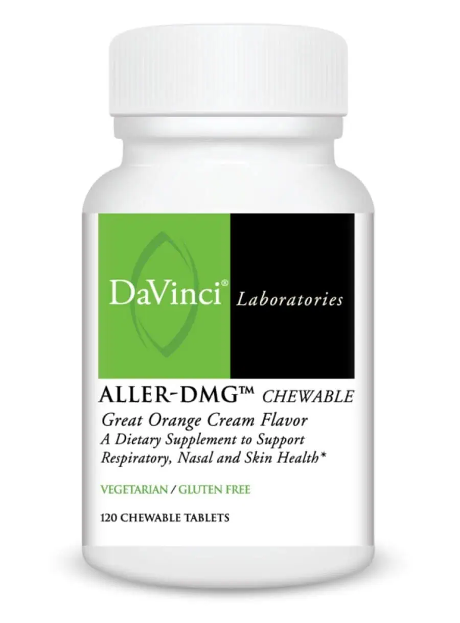 DaVinci Labs Aller-DMG (chewable) -- respiratory support, immune health.