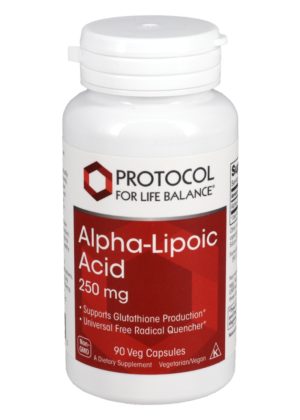 Protocol For Life Alpha Lipoic Acid 250mg -- antioxidant support, glucose metabolism.