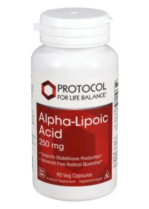 Protocol For Life Alpha Lipoic Acid 250mg -- antioxidant support, glucose metabolism.