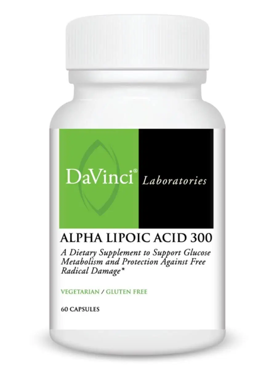 DaVinci Labs Alpha Lipoic Acid 300mg -- glucose metabolism support, antioxidant support.