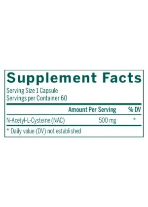 Seroyal/Genestra Amino NAC -- antioxidant support, cellular health. - Back