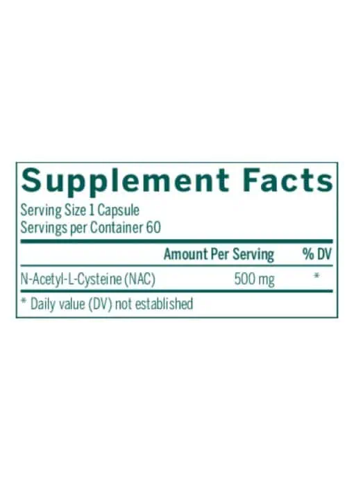 Seroyal/Genestra Amino NAC -- antioxidant support, cellular health. - Back