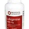 Protocol For Life Arginine 1000mg -- nitric oxide precursor, amino acid support.