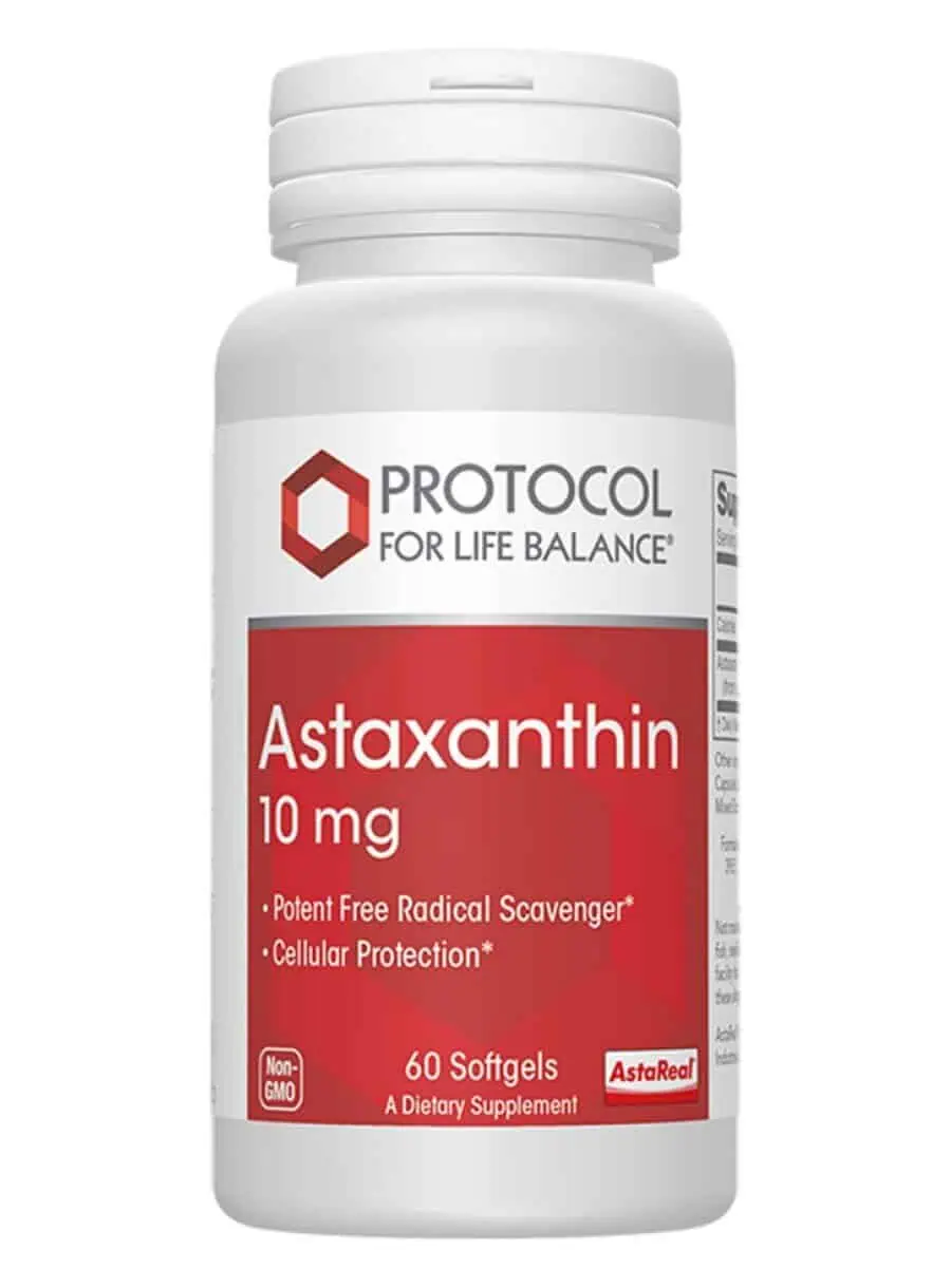 Protocol For Life Astaxanthin 10mg -- antioxidant, cellular protection.
