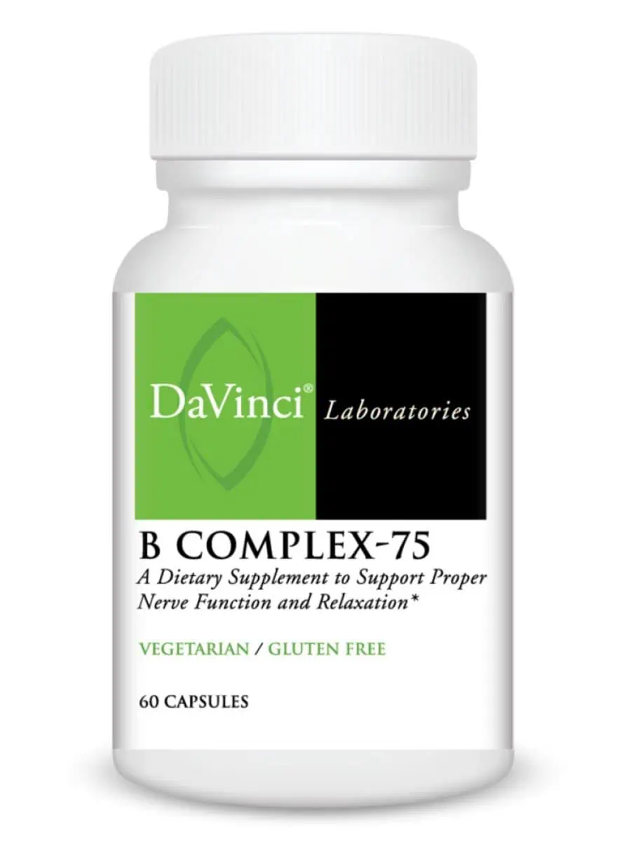 DaVinci Labs B Complex-75 -- nerve function support, relaxation.