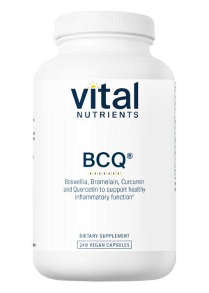 Vital Nutrients BCQ: Bromelain, Curcumin and Quercetin -- digestive support, anti-inflammatory.