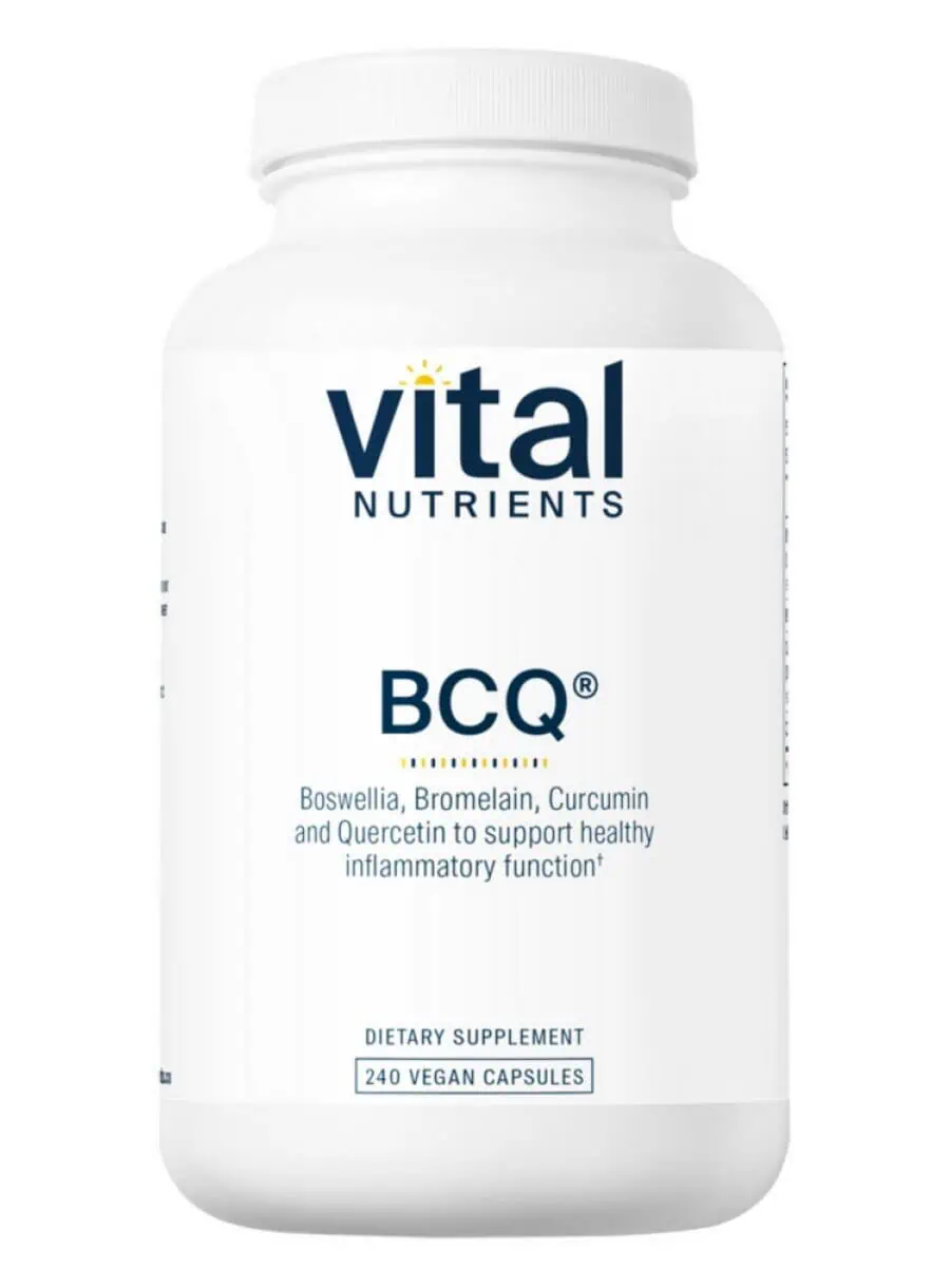 Vital Nutrients BCQ: Bromelain, Curcumin and Quercetin -- digestive support, anti-inflammatory.