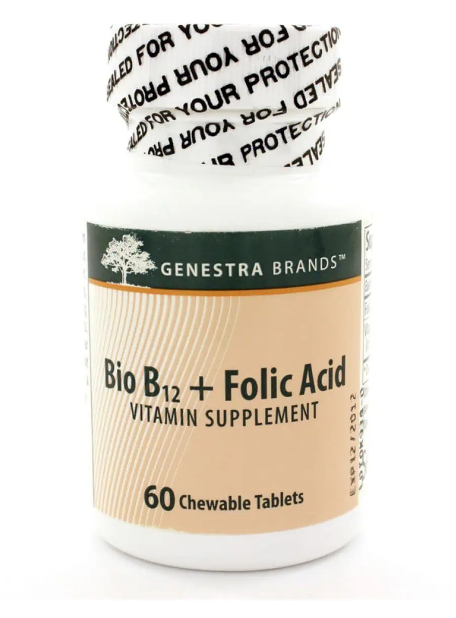 Seroyal/Genestra Bio B12 + Folic Acid Chewable -- vitamin B12, folic acid