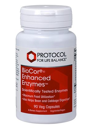 Protocol For Life BioCore Enhanced Enzymes -- digestive enzymes, vegetarian enzymes.