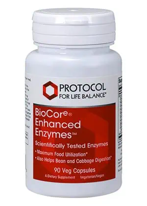 Protocol For Life BioCore Enhanced Enzymes -- digestive enzymes, vegetarian enzymes.