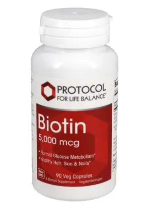 Protocol For Life Biotin 5000mcg -- biotin supplement, healthy hair skin nails