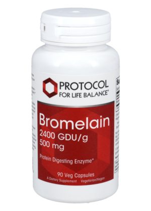 Protocol For Life Bromelain 2400 GDU/g 500mg -- protein digesting enzyme, digestive support.
