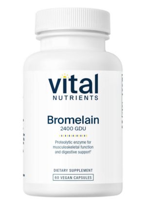 Vital Nutrients Bromelain High Potency 2400GDU 375mg -- bromelain supplement, proteolytic enzyme.