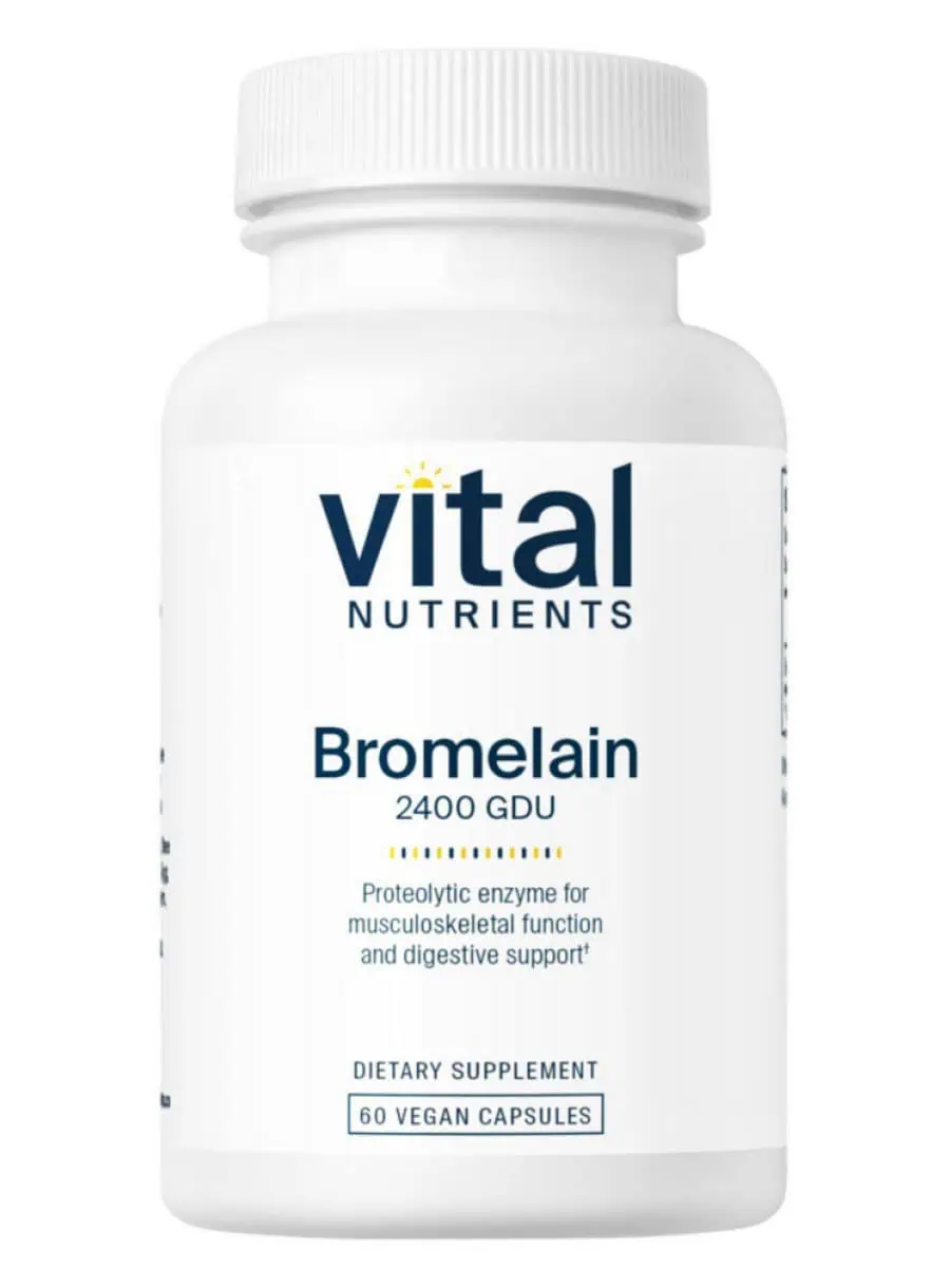 Vital Nutrients Bromelain High Potency 2400GDU 375mg -- bromelain supplement, proteolytic enzyme.