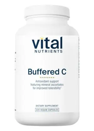 Vital Nutrients Buffered C 500mg Gentle Vitamin C for sensitive individuals -- vitamin c, immune support