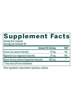 Seroyal/Genestra Butyrate Complex -- butyric acid, gut health - Back