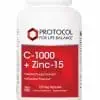Protocol For Life C-1000 + Zinc-15 -- immune support, vitamin C