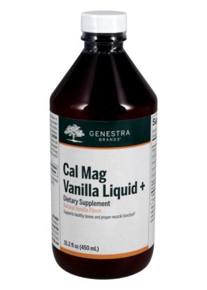 Genestra Cal Mag Vanilla Liquid -- calcium magnesium supplement, vitamin D and K