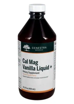 Genestra Cal Mag Vanilla Liquid -- calcium magnesium supplement, vitamin D and K